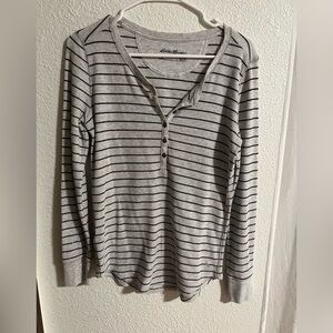 Eddie Bauer Heather Gray Henley